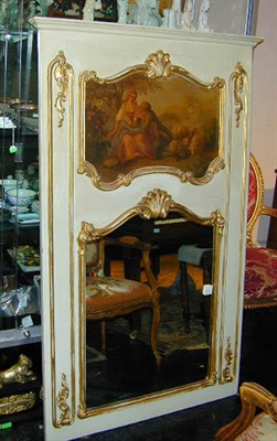 Lot 710A - Rococo Style Painted and Parcel Gilt Trumeau