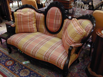 Lot 366 - Victorian Mahogany Upholstered Medallion-Back...