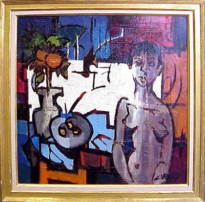 Lot 8 - Claude Venard French, 1913-1987 INTERIOR WITH...
