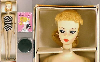Lot 192 - #2 Blonde Ponytail Barbie Hair in original set,...