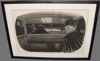 Lot 102 - Charles Addams 1912-1988 TAXI RIDE Signed Chas...