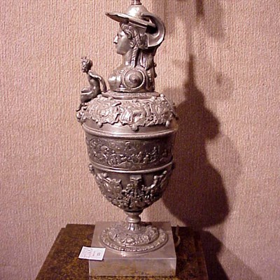 Lot 132 - Renaissance Revival Cast Metal Lamp