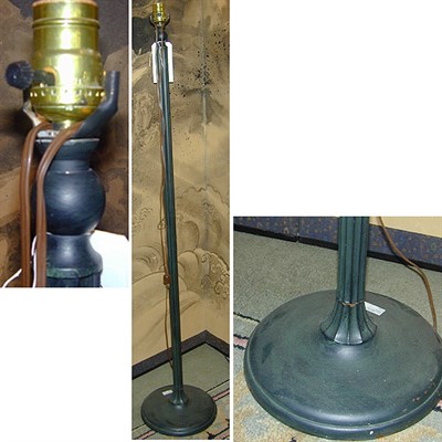 Lot 686 - Patinated-Metal Floor Lamp