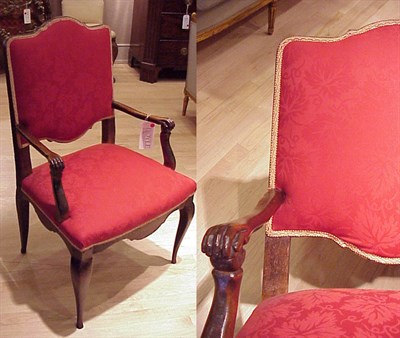 Lot 583 - Provincial Italian Rococo Style Upholstered...