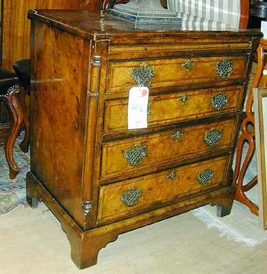 Lot 640 - George III Style Banded Walnut Bachelor's Chest