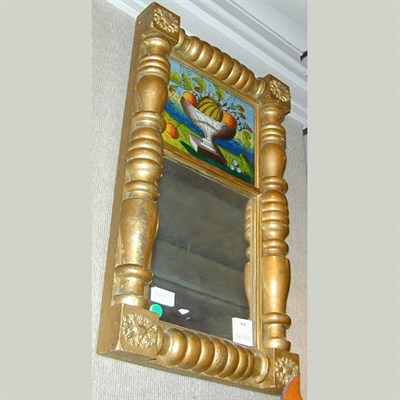 Lot 354 - Classical Gilt-Wood Mirror With an eglomise...
