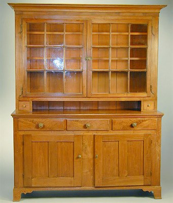 Lot 205 - Chippendale Walnut Step-Back Cabinet...