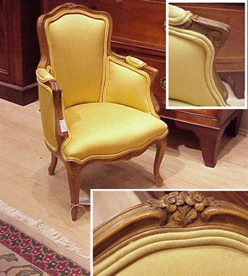 Lot 420 - Louis XV Style Upholstered Beechwood Child's...