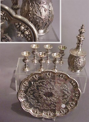 Lot 316 - Continental Silver Liqueur Set Comprising a...