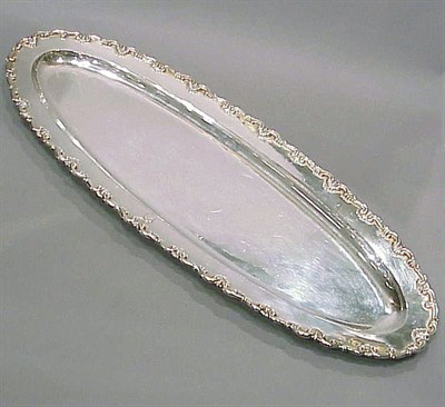 Lot 342 - Continental Silver Oval Platter Approximately...