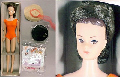 Lot 153 - Rare Japanese Brunette Midge Molded hair, with...