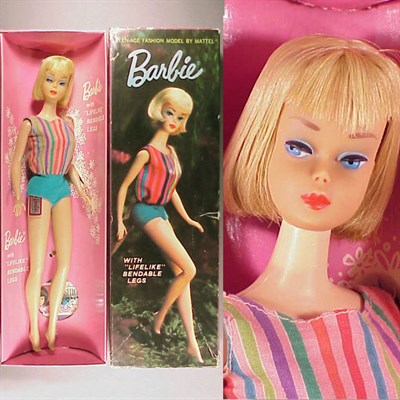 Lot 55 - Pale Blonde American Girl Barbie Geranium lips,...