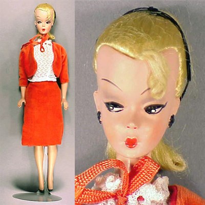 Lot 102 - Blonde 11 1/2 Inch Bild-Lilli Hair in original...
