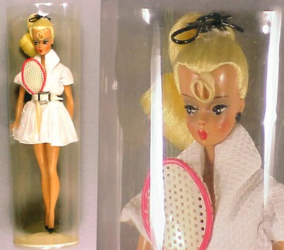 Lot 107 - Blonde 7 1/2 Inch Bild-Lilli Hair in original...