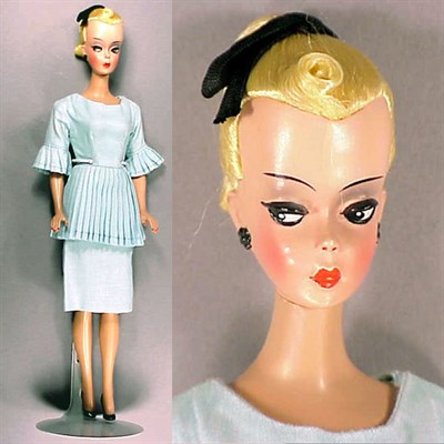 Lot 108 - Blonde 11 1/2 Inch Bild-Lilli Hair in original...