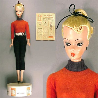 Lot 105 - Blonde 11 1/2 Inch Bild-Lilli Hair in original...