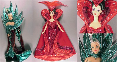 Lot 67 - Two Bob Mackie Design Barbies Comprising...