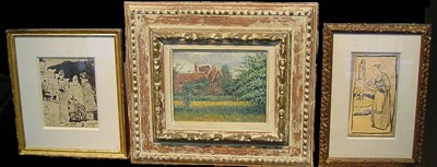 Lot 46 - Lucien Pissarro French, 1863-1944 HOUSE AMONG...