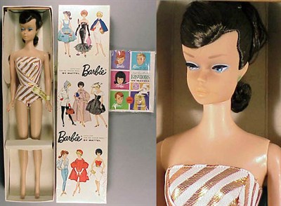 Lot 249 - Brunette Swirl Barbie Original wrap and hair...