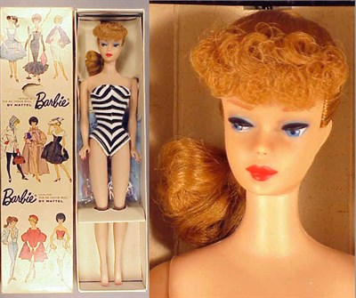 Lot 231 - #6 Titian Ponytail Barbie Original hard curl,...