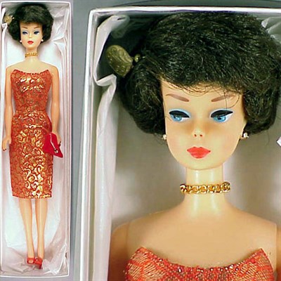 Lot 36 - Japanese Brunette (Black) Side Part Bubble Cut...