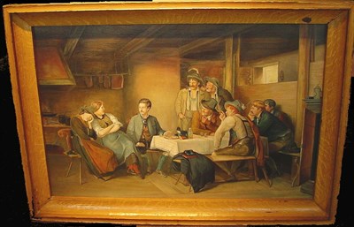 Lot 37 - H. Godar 20th Century TAVERN INTERIOR Signed H:...