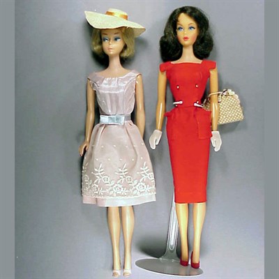 Lot 20 - Ash Blonde American Girl Barbie Pink lips, in...