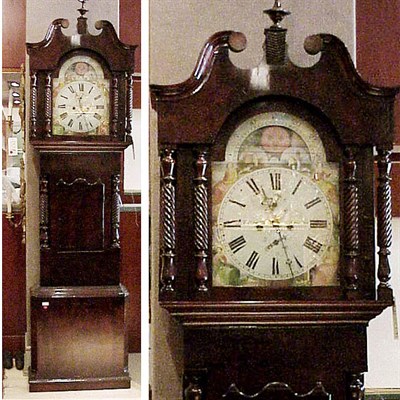 Lot 400 - Early Victorian Mahogany Tall Case Clock