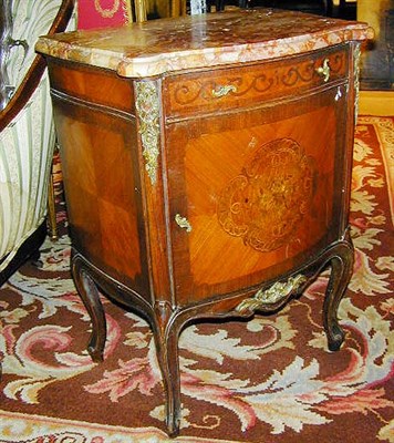 Lot 577 - Louis XV Style Mahogany Bedside Table The...