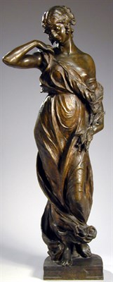 Lot 368 - Bronze Allegorical Figure The female holding a...