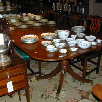 Lot 769 - Georgian Style Mahogany Triple-Pedestal...