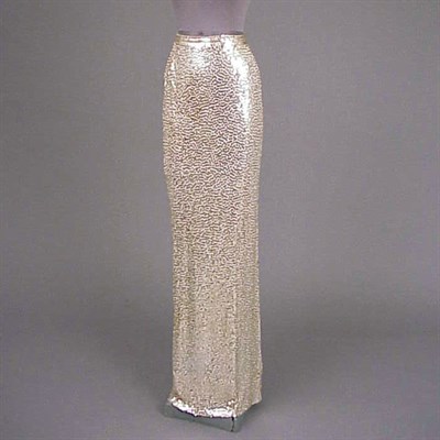 Lot 162 - Norell White Sequined Skirt American, circa...