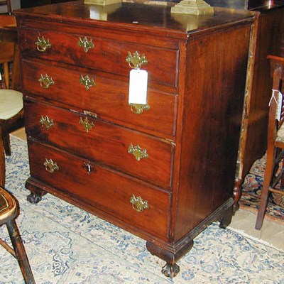 Lot 362 - Chippendale Mahogany Chest of Drawers