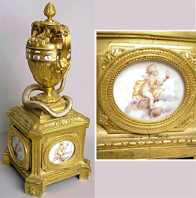 Lot 443 - Louis XVI Style Gilt-Bronze and Porcelain...