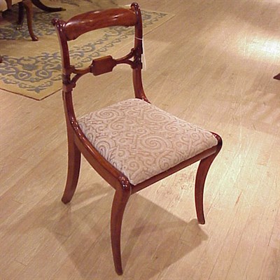 Lot 491 - Set of Four Regency Style Mahogany Dining Chairs