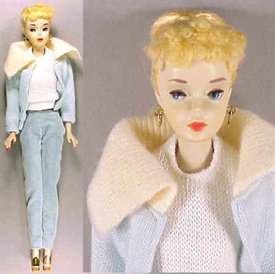 Lot 15 - #3 Blonde Ponytail Barbie Original wrap,...