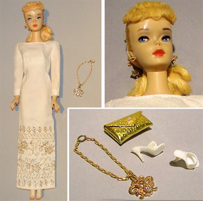 Lot 122 - #3 Blonde Ponytail Barbie In #1697 formal...