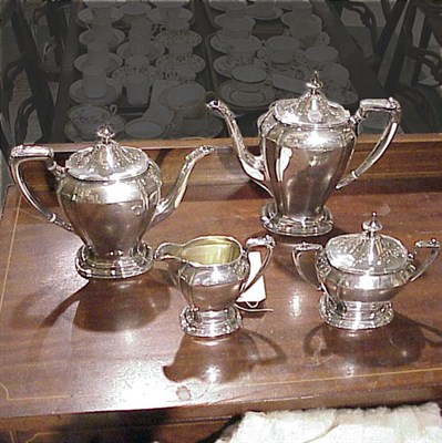 Lot 459 - Sterling Silver Four-Piece Tea and Coffee...