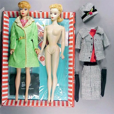 Lot 99 - #3 Blonde Ponytail Barbie Original hard curl,...