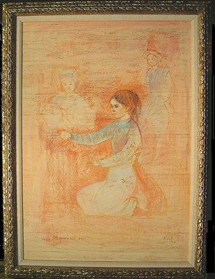 Lot 43 - Edna Hibel American, b. 1917 THAI DANCER...