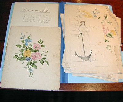 Lot 265 - Group of School Girl and Other Drawings Early...