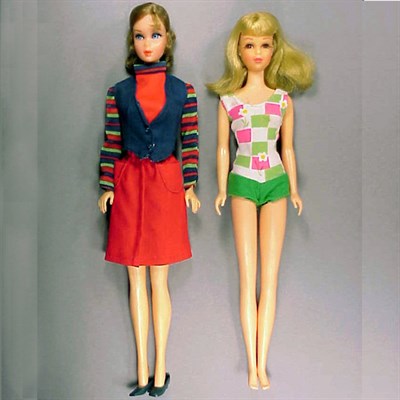 Lot 203 - Blonde Francie Plastic still on head, blushed...