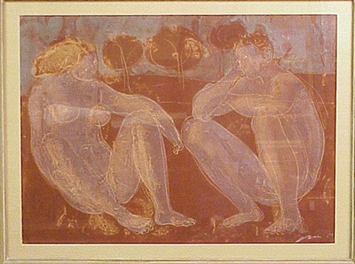 Lot 5 - Hans Erni Swiss, b. 1909 CONVERSATION Signed...