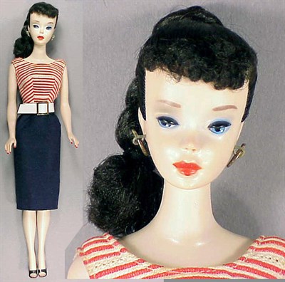 Lot 221 - #3 Brunette Ponytail Barbie Hair in braid,...