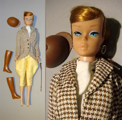 Lot 248 - Titian Swirl Barbie Original hair ribbon and...