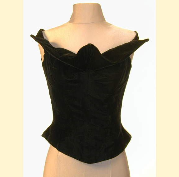 Lot 567 - Charles James Black Velvet Bodice American,...