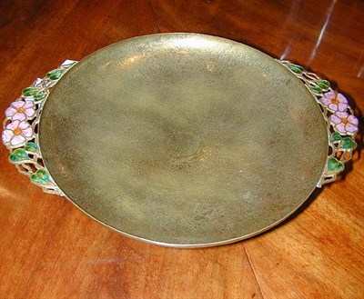 Lot 258 - Tiffany Enameled Bronze Bowl Of shallow footed...