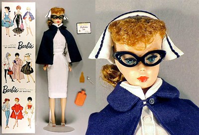 Lot 132 - #6 Titian Ponytail Barbie Red lips, in #991...