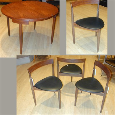 Lot 89 - Teak Extension Dining Table and Four Chairs...