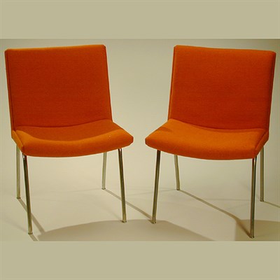 Lot 123 - Set of Four Chrome Chairs Designed by Hans...